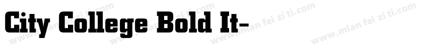 City College Bold It字体转换